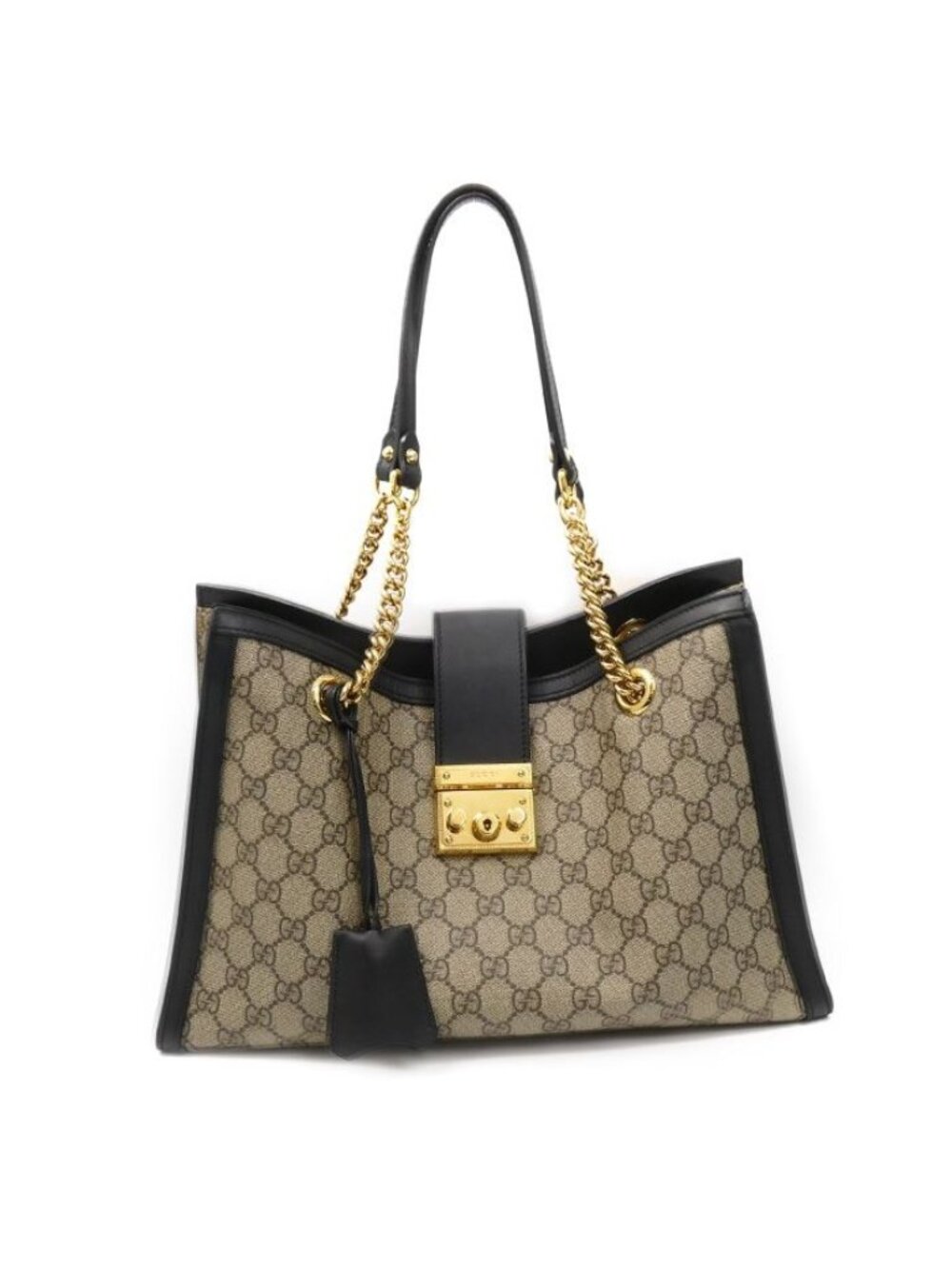 Gucci Padlock GG Medium Shoulder Bag Beige Black